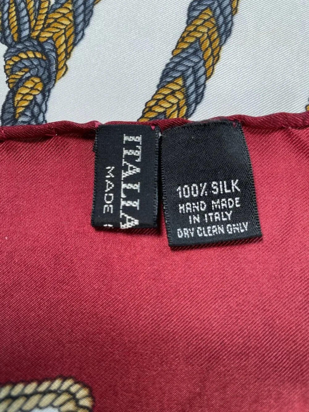 Vintage LONGCHAMP Silk Equestrian Scarf